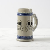 Piratenschädel-Design Bierglas (VorderseiteRechts)