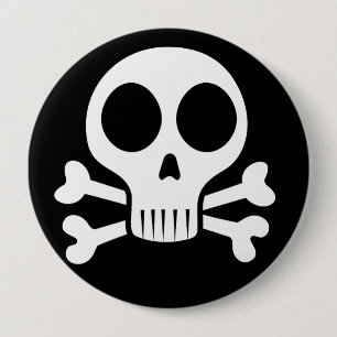 Piratenschädel-Design Button