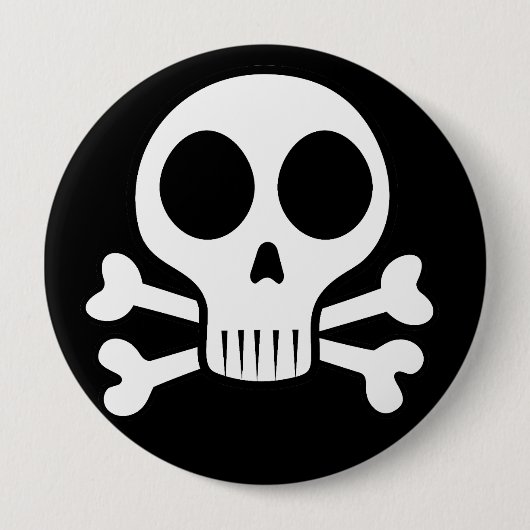 Piratenschädel-Design Button (Vorderseite)