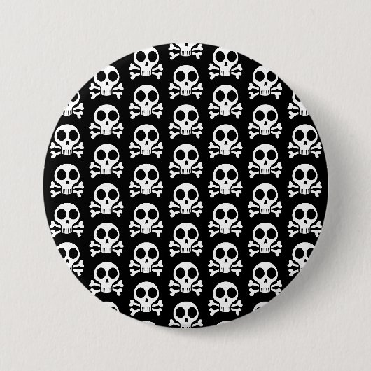 Piratenschädel-Design Button (Vorderseite)