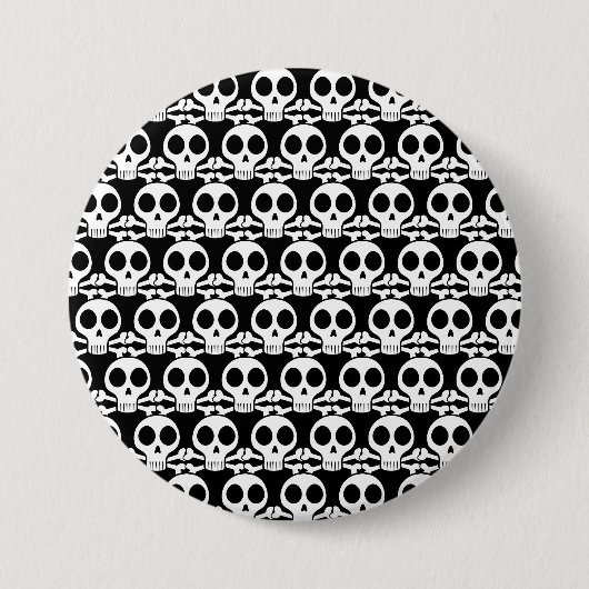 Piratenschädel-Design Button (Vorderseite)