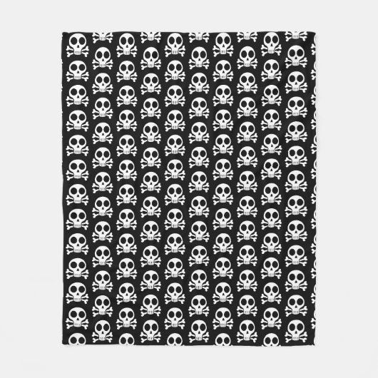 Piratenschädel-Design Fleecedecke (Vorderseite)