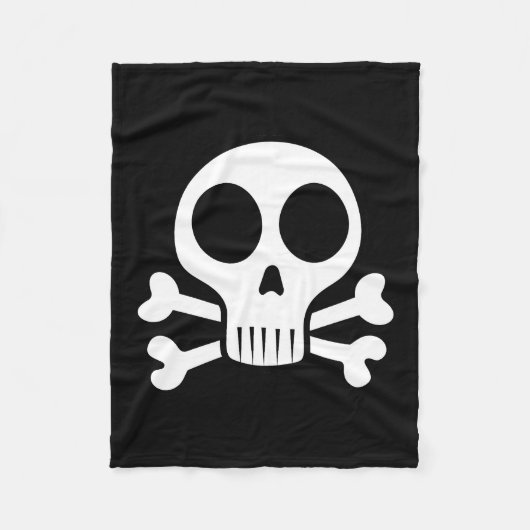 Piratenschädel-Design Fleecedecke (Vorderseite)