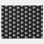 Piratenschädel-Design Fleecedecke (Vorderseite (Horizontal))
