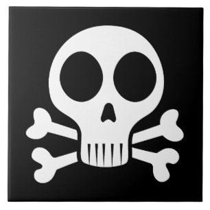 Piratenschädel-Design Fliese