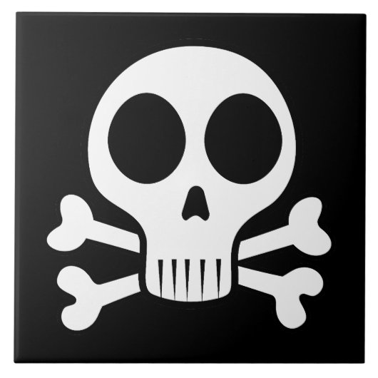 Piratenschädel-Design Fliese (Vorderseite)