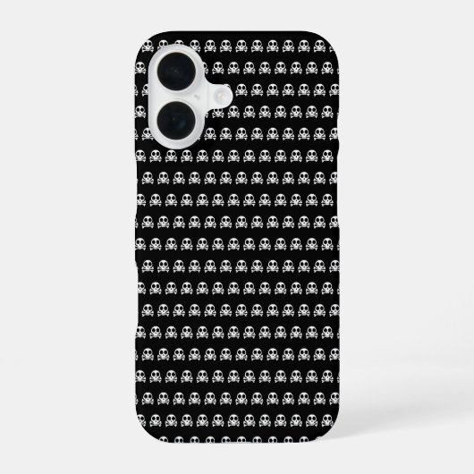 Piratenschädel-Design iPhone 16 Hülle (Rückseite)