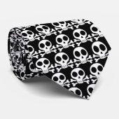 Piratenschädel-Design Krawatte (Gerollt)