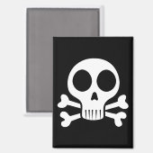 Piratenschädel-Design Magnet (Vorderseite/Rückseite)