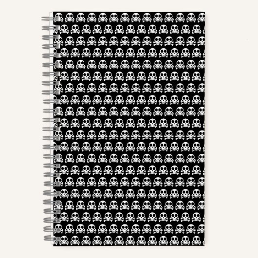 Piratenschädel-Design Notizblock (Vorderseite)