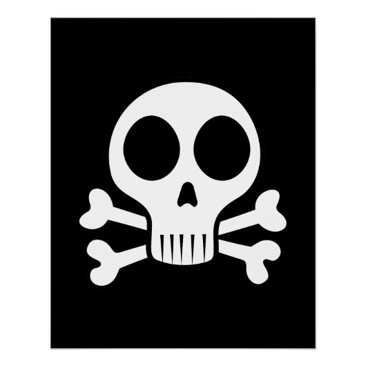 Piratenschädel-Design Poster (Vorderseite)