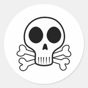 Piratenschädel-Design Runder Aufkleber