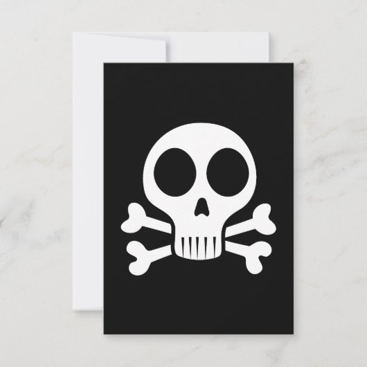 Piratenschädel-Design Save The Date (Vorderseite)
