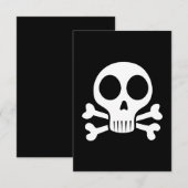 Piratenschädel-Design Save The Date (Vorne/Hinten)