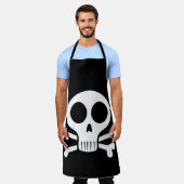 Piratenschädel-Design Schürze (Getragen)