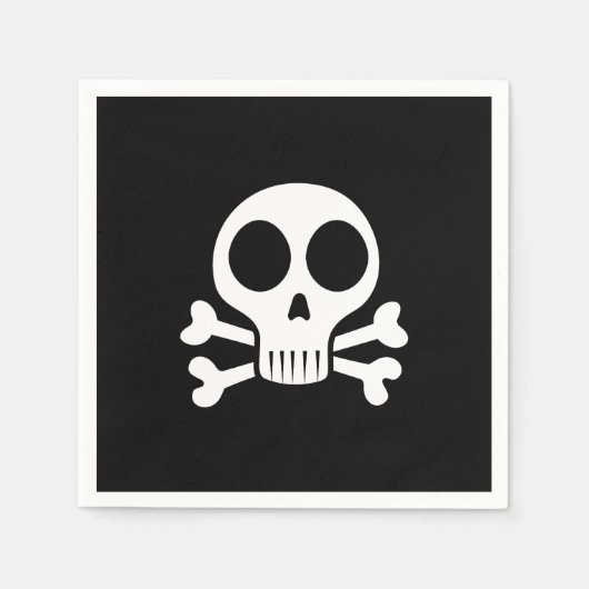 Piratenschädel-Design Serviette (Vorderseite)