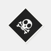 Piratenschädel-Design Serviette (Ecke)