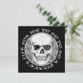 Piratenschädel Einladung (Stehend Vorderseite)