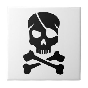 Piratenschädel Fliese