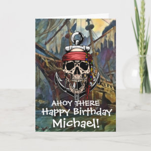 Piratenschädel-Geisterkapitän-Kreuzknochen-Schiffs Karte