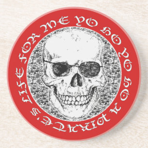 Piratenschädel Getränkeuntersetzer