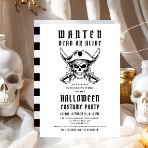 Piratenschädel-Halloween-Kostenüm-Party Einladung