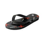 Piratenschädel Kinderbadesandalen (Schrägansicht)