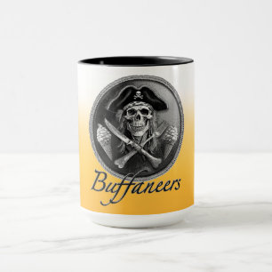 Piratenschädel mit Hülsenfrüchten und Eiscreme Tasse
