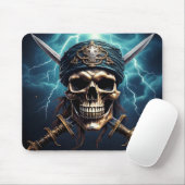 Piratenschädel mit Schwertern Mousepad (Mit Mouse)