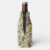 Piratenschädel mit überquerten Schwertern Flaschenkühler (Flasche Rückseite)