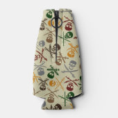 Piratenschädel mit überquerten Schwertern Flaschenkühler (Rückseite)