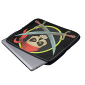 Piratenschädel mit überquerten Schwertern Laptopschutzhülle (Vorne Knopf)