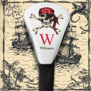Piratenschädel-Monogramm   Golf Headcover