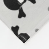 Piratenschädel-Muster Fleecedecke (Ecke)