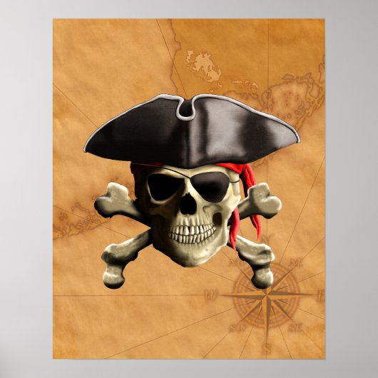 Piratenschädel Poster (Vorne)