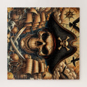 Piratenschädel-Puzzle Puzzle (Horizontal)
