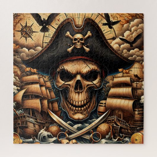 Piratenschädel-Puzzle Puzzle (Vertikal)
