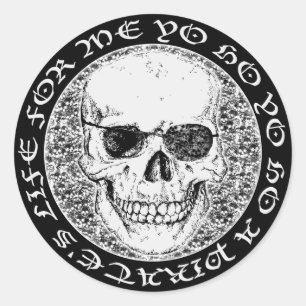 Piratenschädel Runder Aufkleber