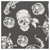 Piratenschädel Schwarz-weiß Stoff (Nahaufnahme)