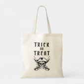 Piratenschädel Süßes oder Saures Halloween Tragetasche (Rückseite)