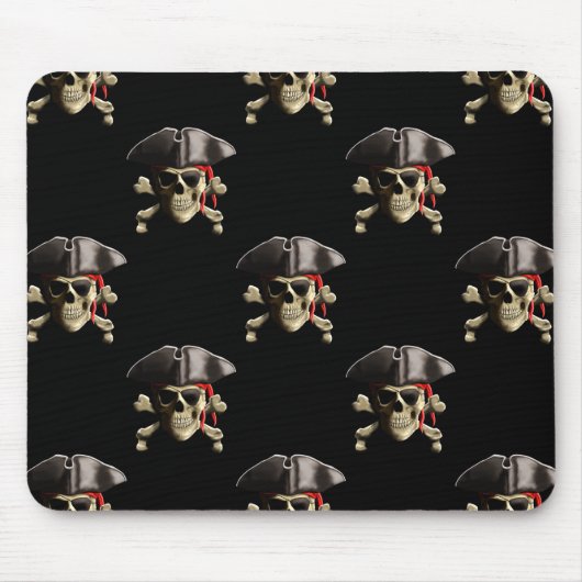 Piratenschädel und -hut mousepad (Vorne)