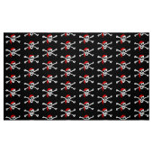 Piratenschädel und Knochen Schwarz Stoff (Fat Quarter (45,7 x 55,9 cm))