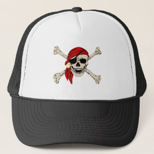 Piratenschädel und Knochen Truckerkappe
