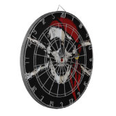 Piratenschädel und Kreuzknochen Dartscheibe (Vorderseite Links)