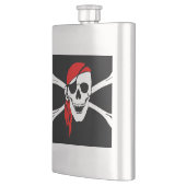 Piratenschädel und Kreuzknochen Flachmann (Links)