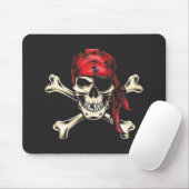 Piratenschädel und Kreuzknochen Mousepad (Mit Mouse)