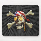 Piratenschädel und Kreuzknochen Mousepad (Vorne)