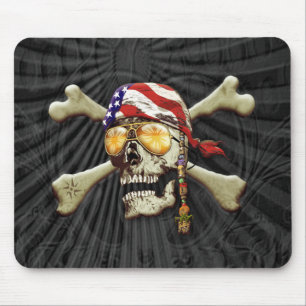 Piratenschädel und Kreuzknochen Mousepad