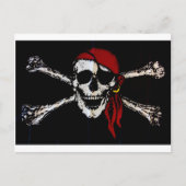 Piratenschädel und Kreuzknochen Postkarte (Vorderseite)