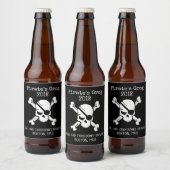 Piratenschädel und Kreuzung - Etikett für Biersort (Flaschen)